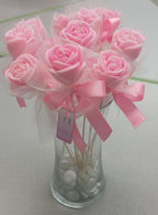 Vela Rosa en Palito | Decorativa y Artesanal