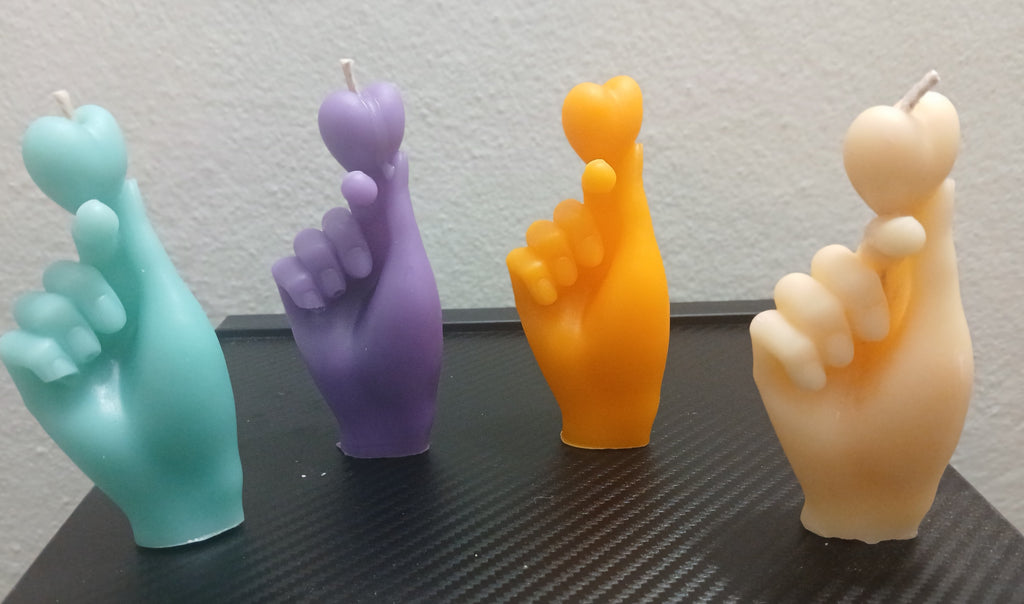 Velas Corazón Coreano – Set de 4 Piezas | Cera de Soya