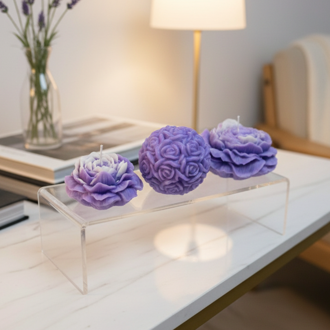 Ser 2: Rosas & Esfera – Lavanda Violeta
