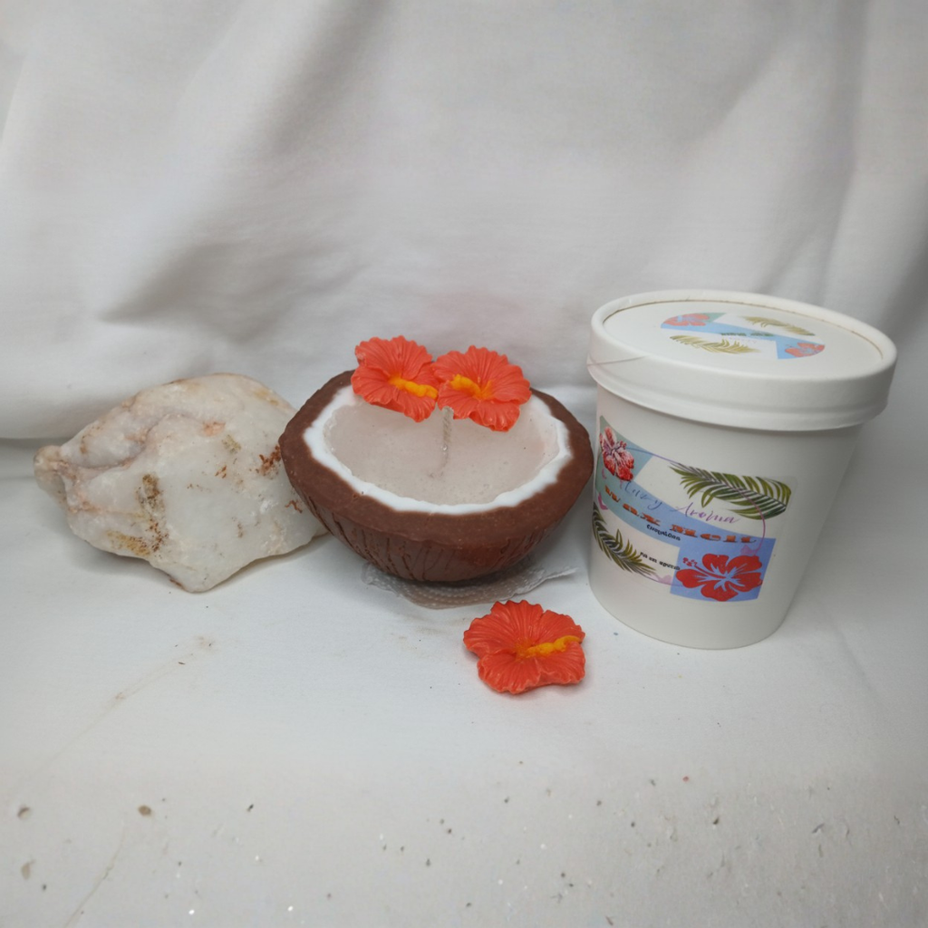 Duo Coco Tropical + Wax Melt Flor de Maga | Luz & Aroma