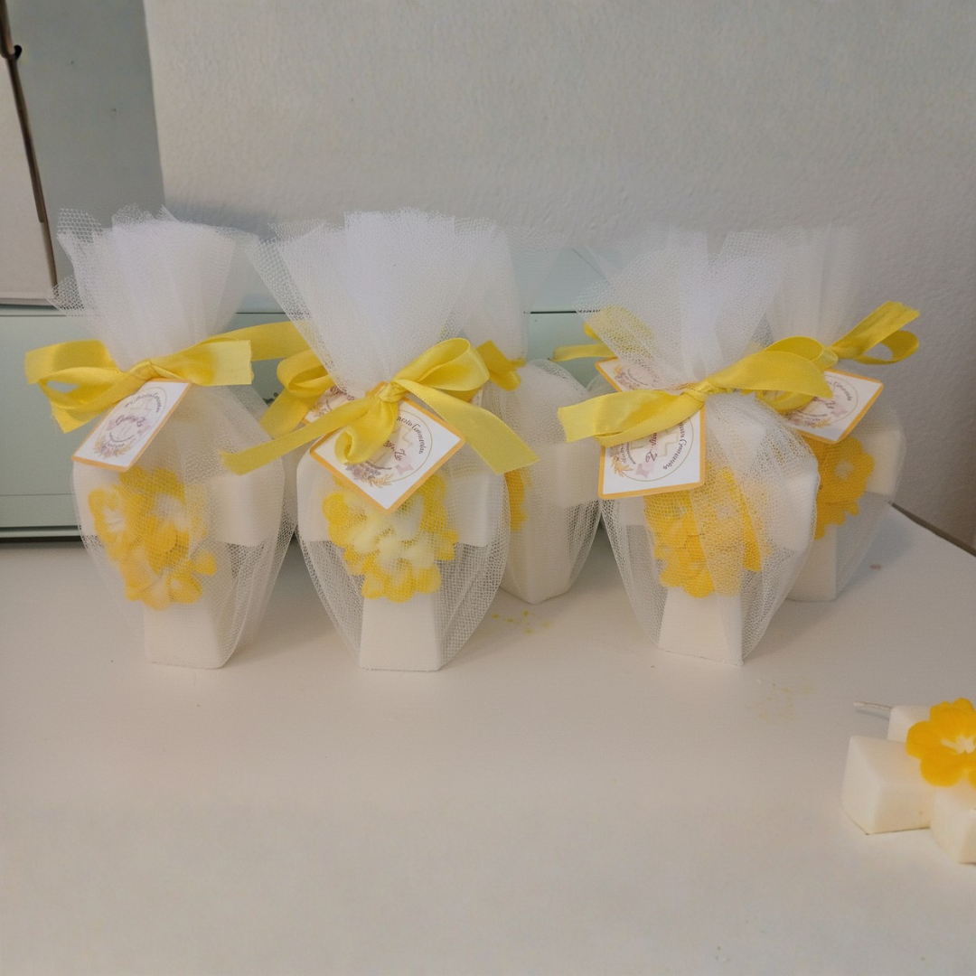 Vela Cruz Floral Artesanal | Recuerdo para Eventos
