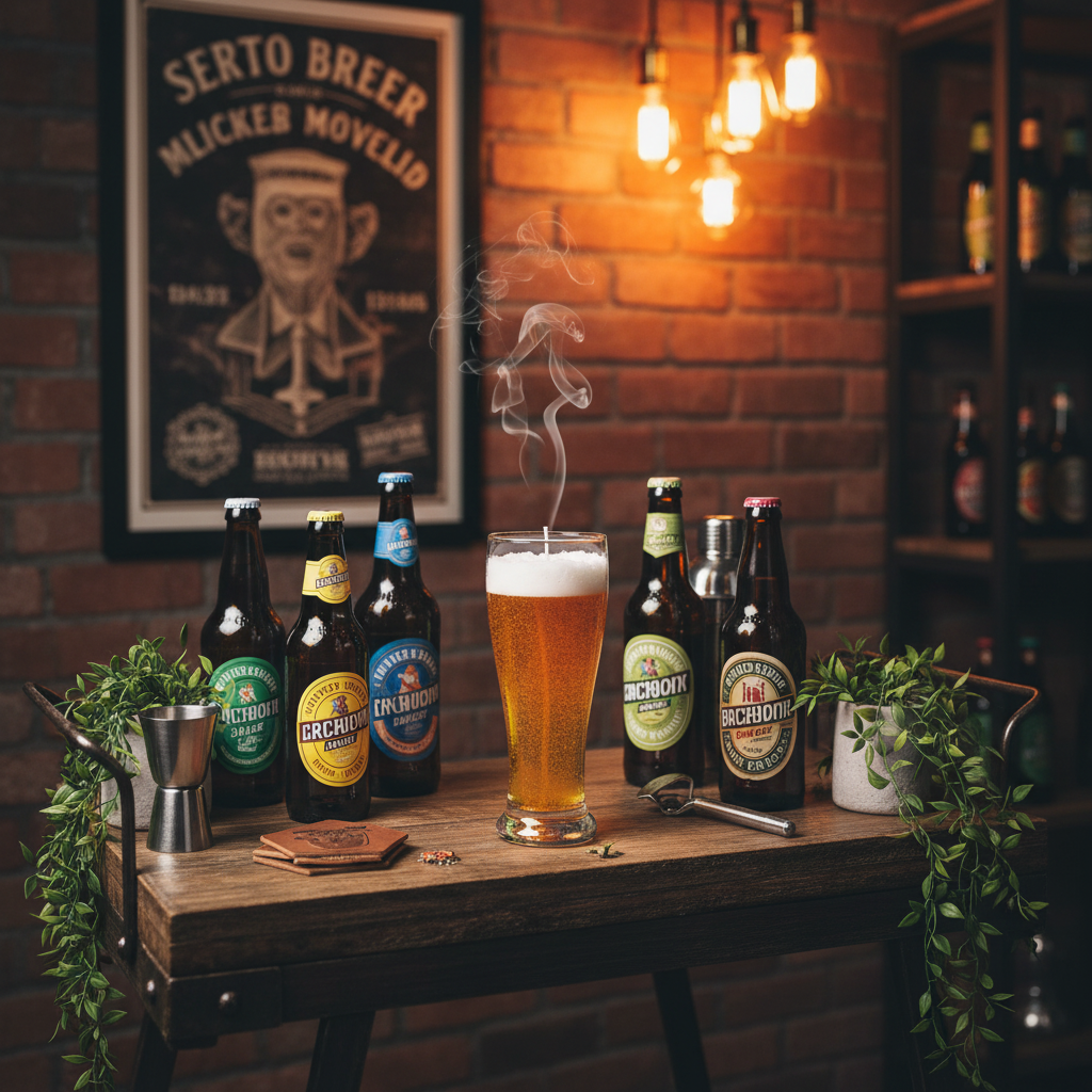 Vela en bar cart